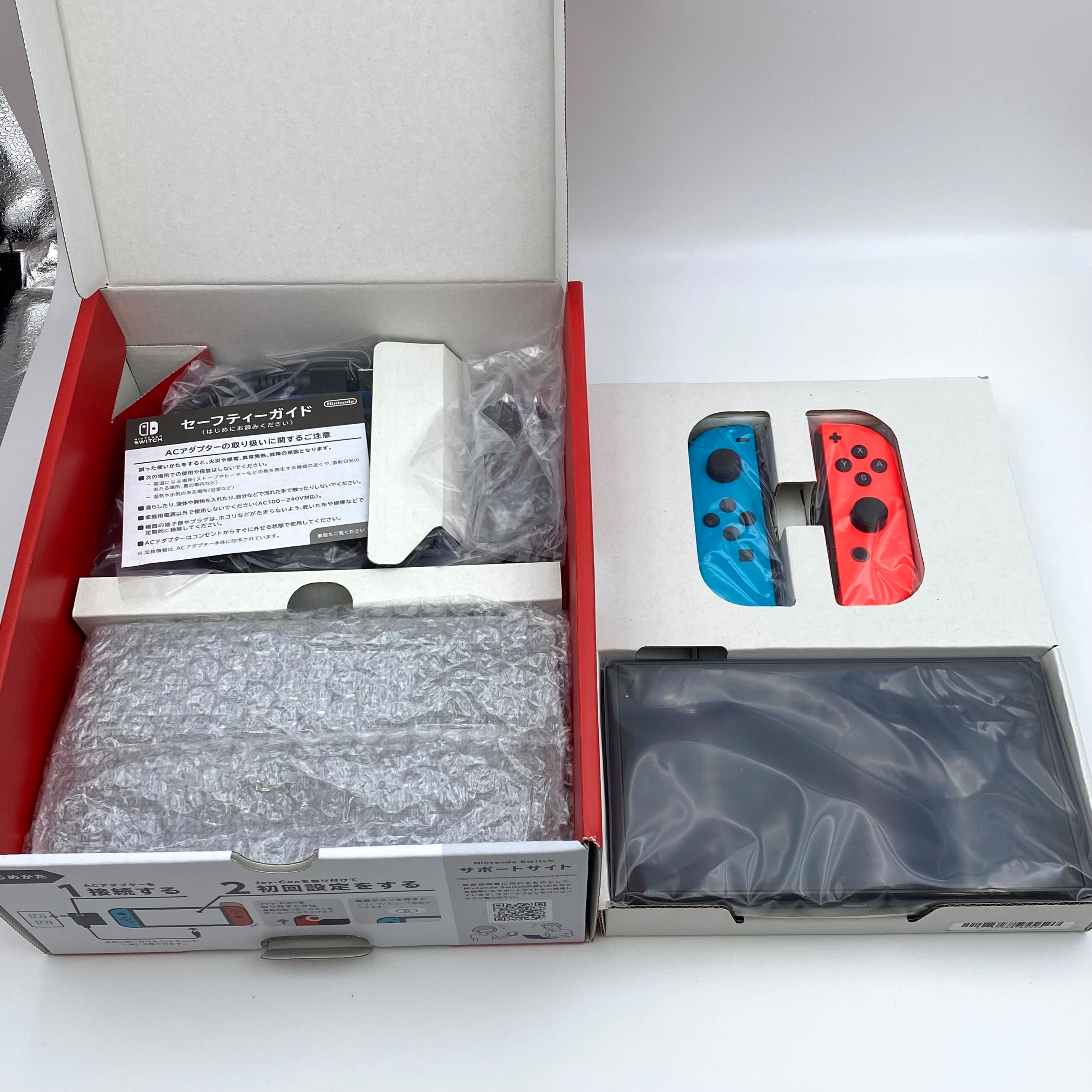 【送料無料】_ Nintendo Switch_（ニンテンドースイッチ）_本体 新型  有機ELモデル_ネオンブルー・ネオンレッド_HEG-S-KABAA 中古品