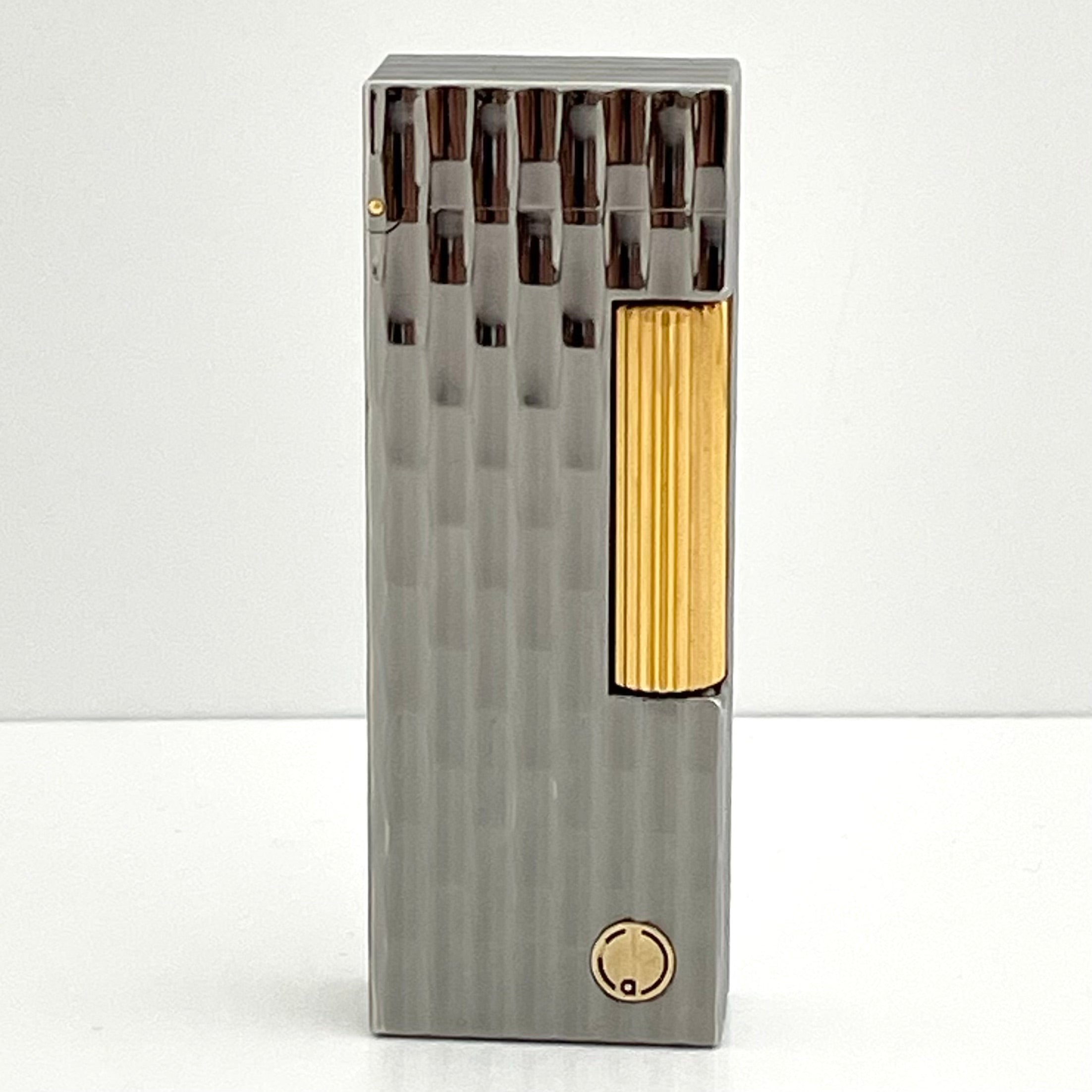【送料無料】_ dunhill_（ダンヒル）_ローラーガスライター _バンブーデザイン ロゴ _中古品