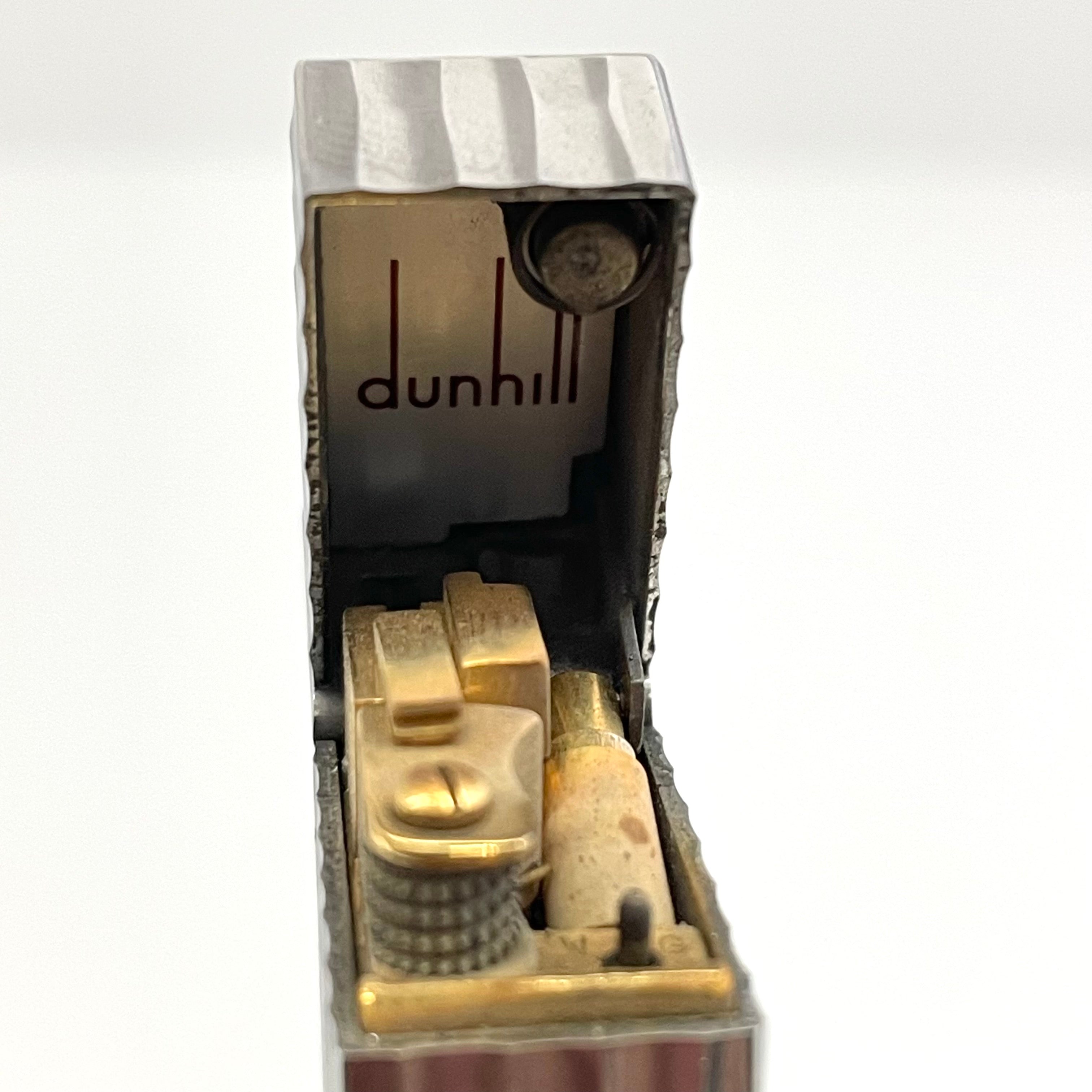 【送料無料】_ dunhill_（ダンヒル）_ローラーガスライター _バンブーデザイン ロゴ _中古品
