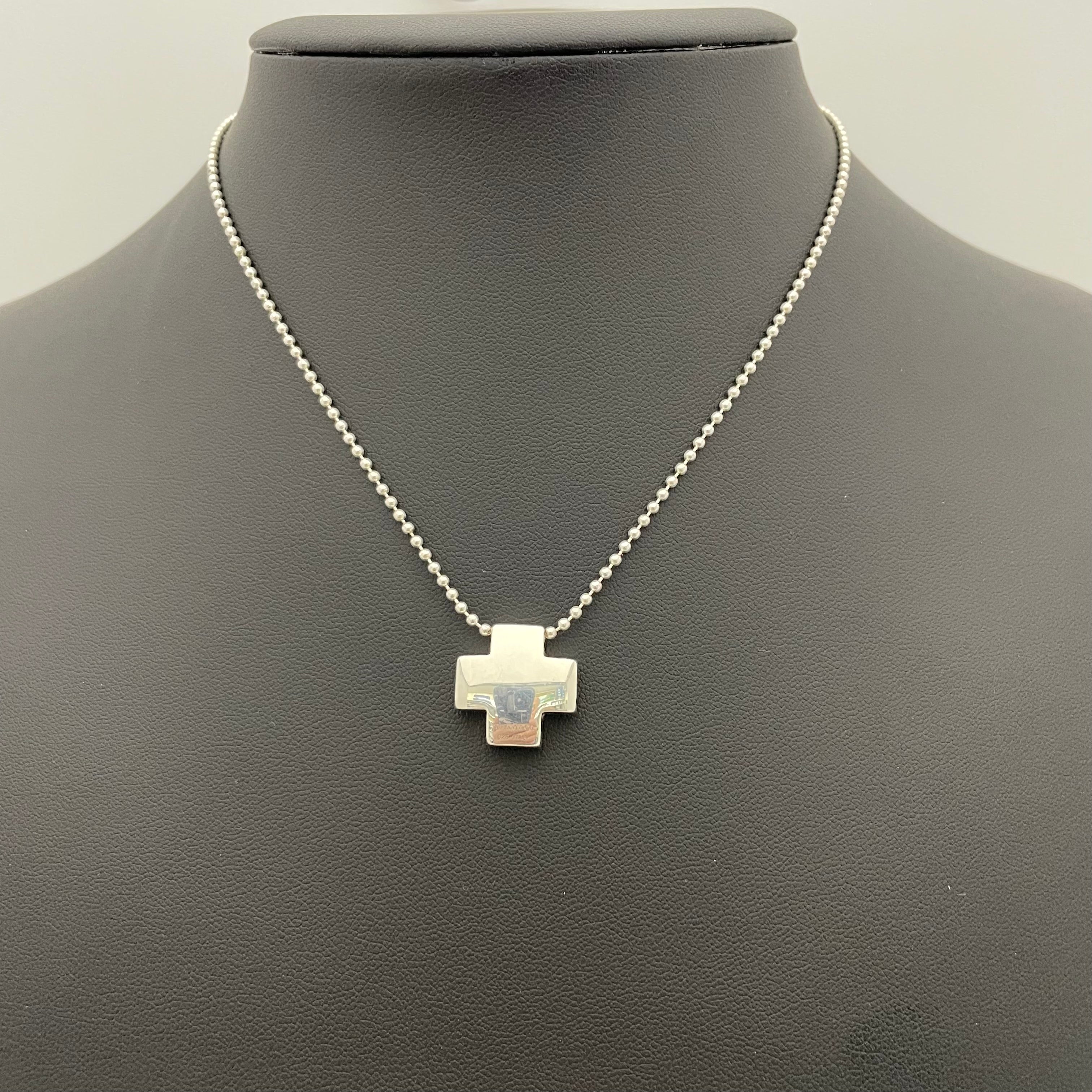【送料無料】_ TIFFANY&Co _（ティファニー）_SV925 _ローマンクロスネックレス _中古品