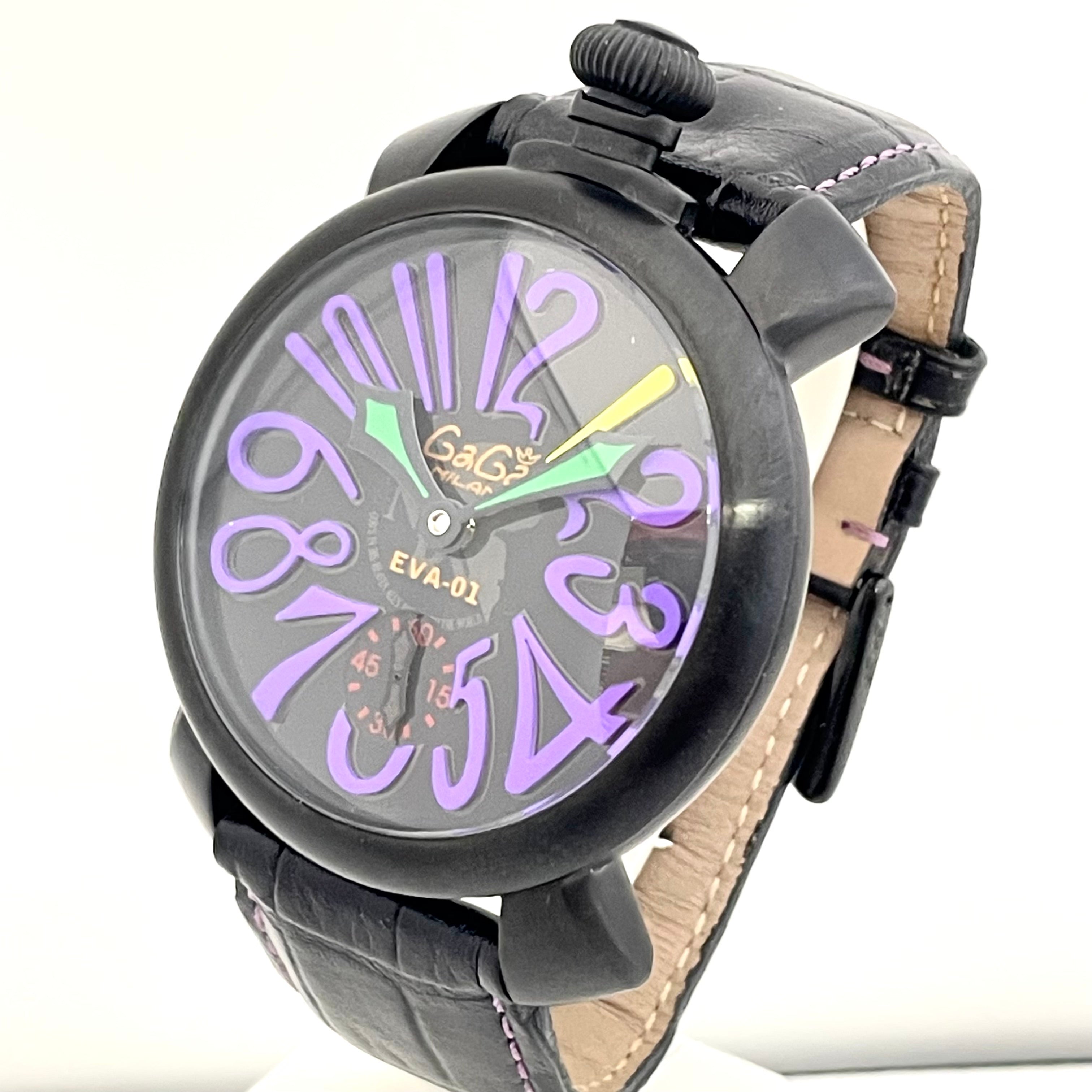 【送料無料】_ GaGa MILANO _（ガガミラノ）_MANUALE 48MM_ EVANGELION初号機モデル _中古品