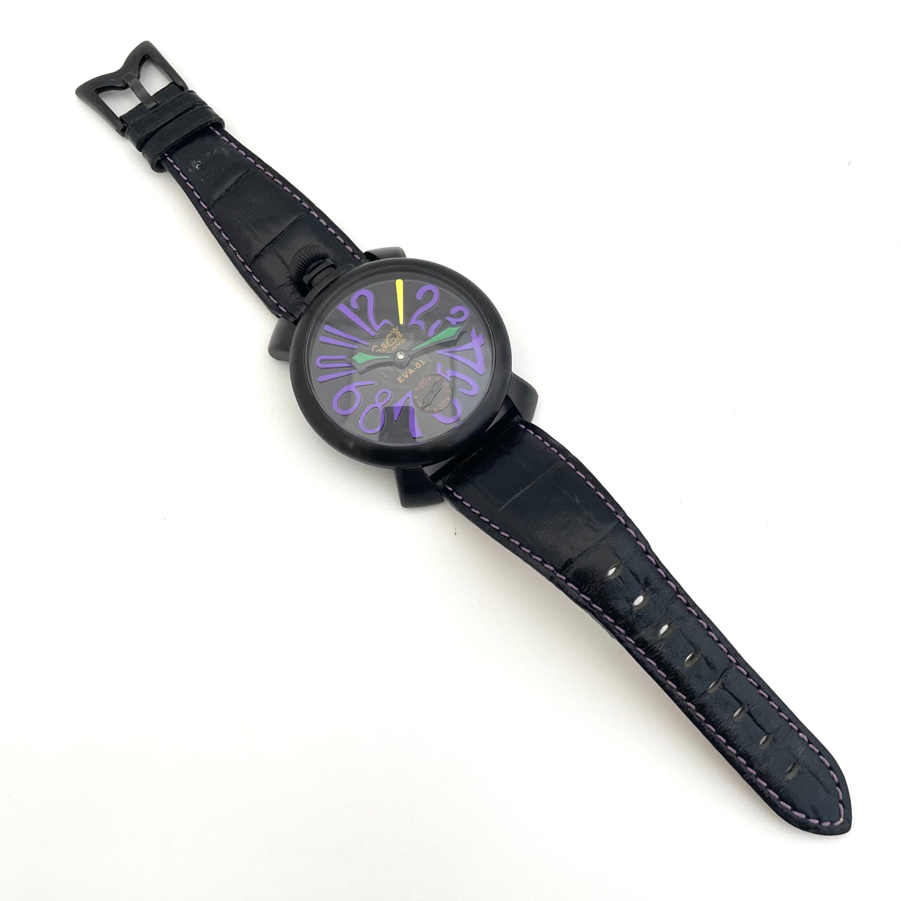 【送料無料】_ GaGa MILANO _（ガガミラノ）_MANUALE 48MM_ EVANGELION初号機モデル _中古品
