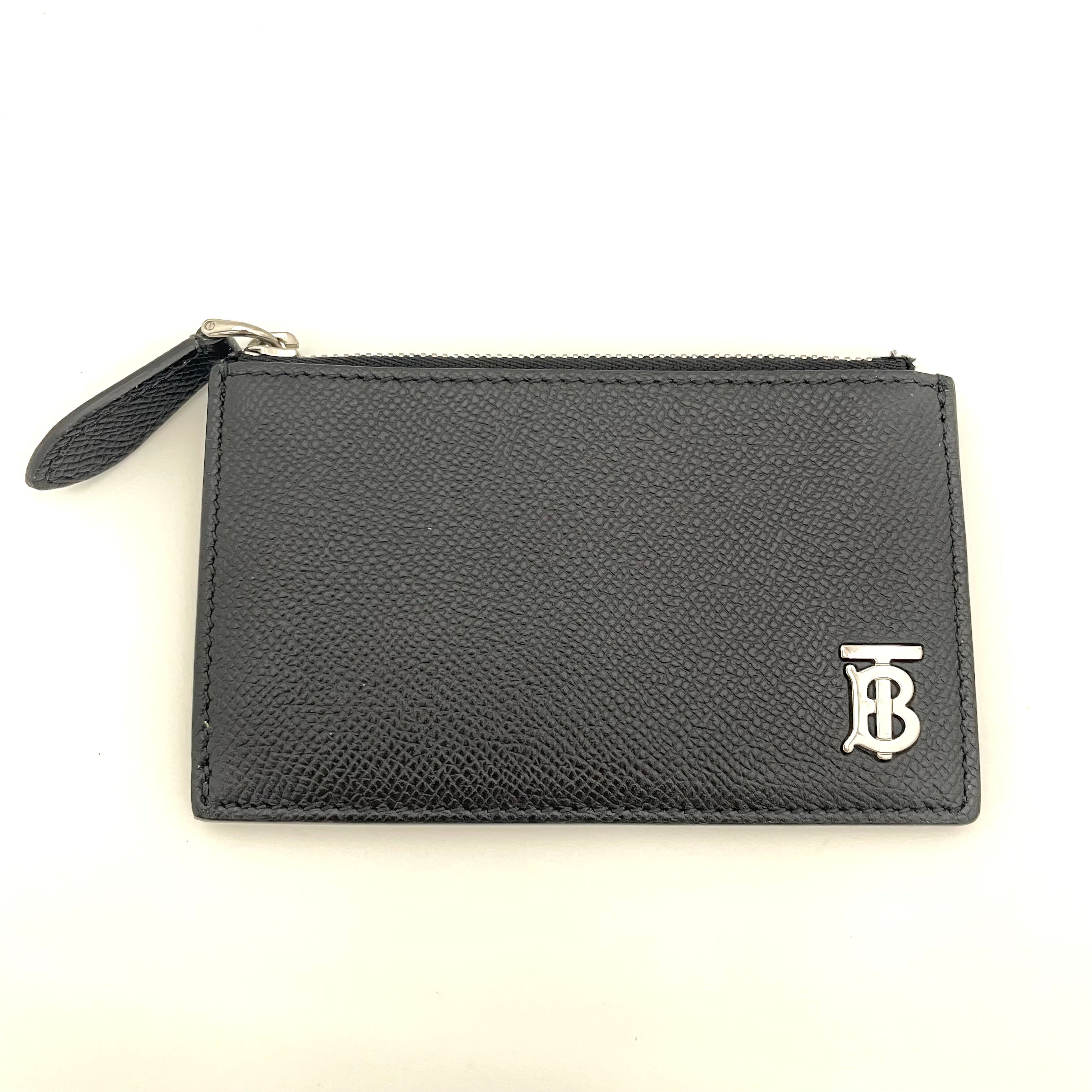 【送料無料】_ BURBERRY_（バーバリー）_レザーフラグメントケース_ 8062687_ TBジップカードケース_ 中古品