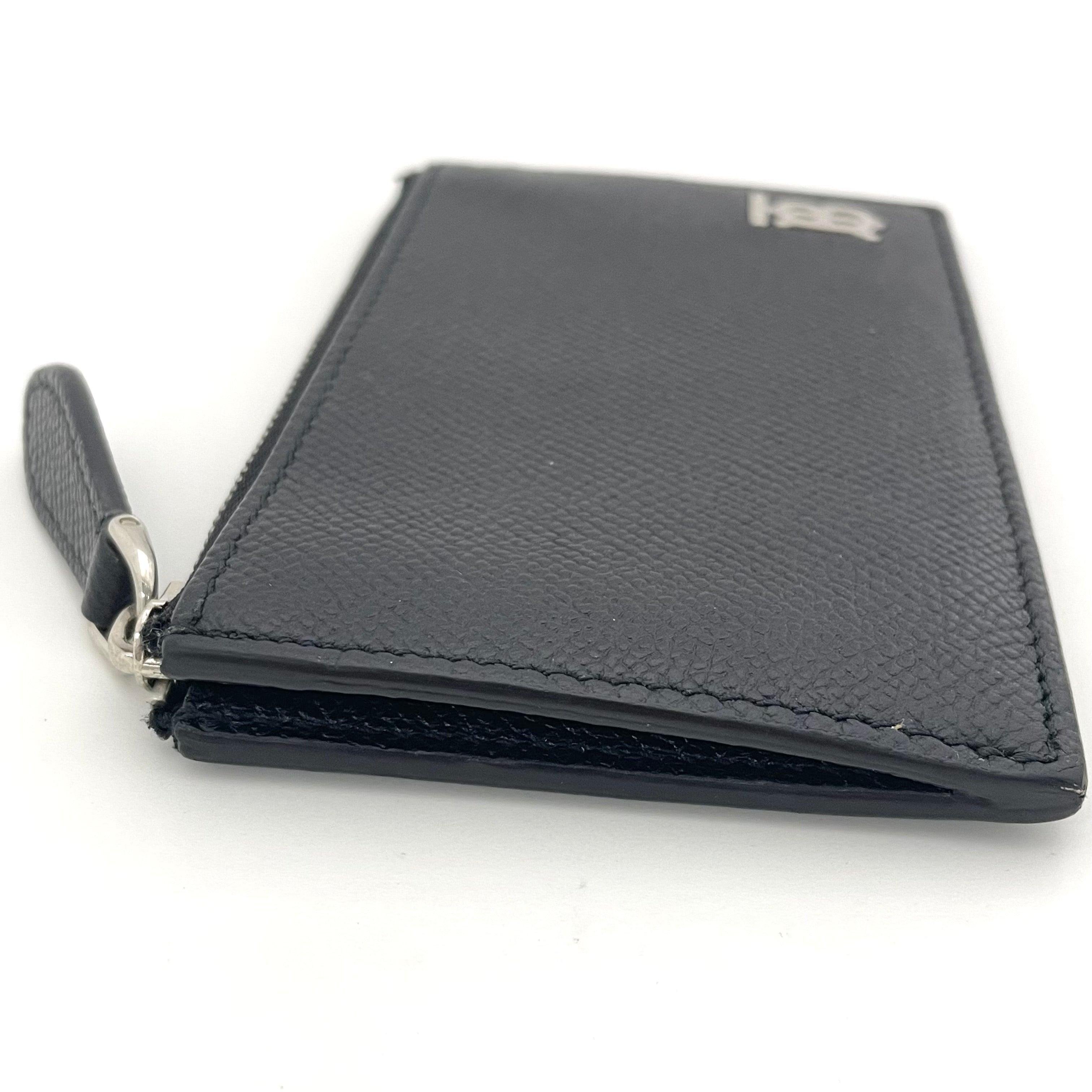 【送料無料】_ BURBERRY_（バーバリー）_レザーフラグメントケース_ 8062687_ TBジップカードケース_ 中古品